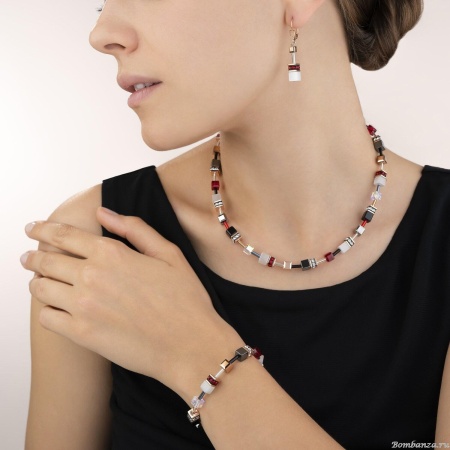 Браслет Coeur de Lion, White&Red Swarovski 4013/30-0300. Германия