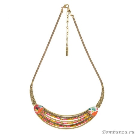 Колье Taratata, Sombrero, бронзовое, с цветной смолой и стеклянными бусинами, TT-E20-18140-30M 