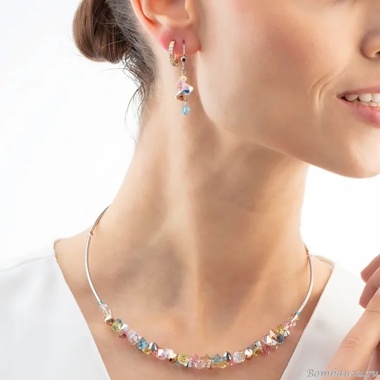 Серьги Coeur de Lion, Hoop Multicolour Pastel Gold 15мм, 0146/23-1590 Серьги Coeur de Lion, Hoop Multicolour Pastel Gold 15мм, 0146/23-1590