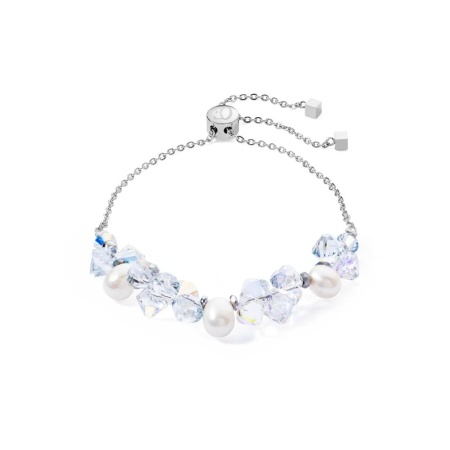 Браслет Coeur de Lion, Dancing Crystals & Pearls silver, 1124/30-1417