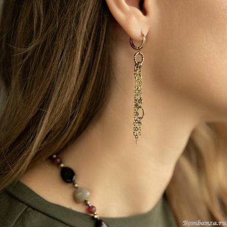 Серьги Lanzerotti, Elisir, цепи-подвески, LZ-25.10-309 золотистый