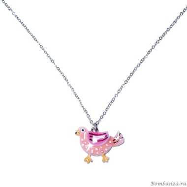 Колье Moon Paris, C&C, подвеска розовая птичка, C&C-CO12675 Колье Moon Paris, C&C, подвеска розовая птичка, C&C-CO12675