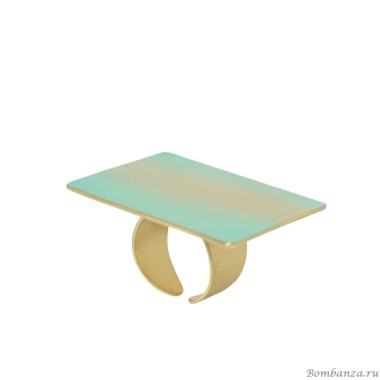 Кольцо Katerina Vassou, Clivia, разъемное, геометрический дизайн, KV24.1-308949GGREEN бирюзовый