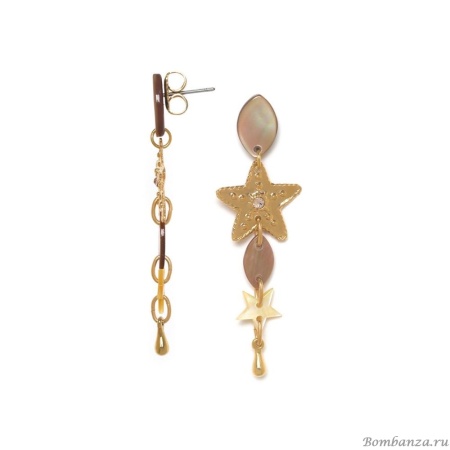 Серьги Franck Herval, Estrella, перламутр, кристалл Swarovski, FH24.1-12-68623 золотистый Серьги Franck Herval, Estrella, перламутр, кристалл Swarovski, FH24.1-12-68623 золотистый