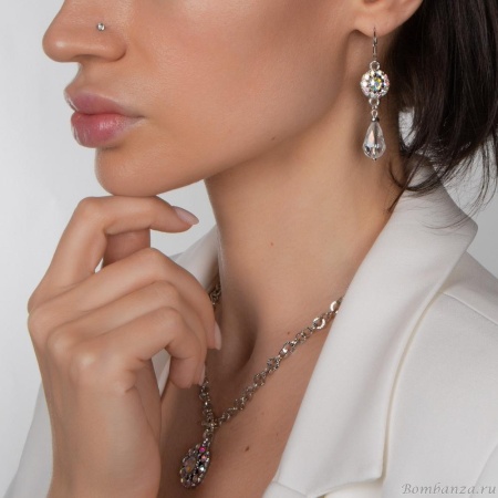 Серьги Lanzerotti, Cuori, с кристаллами, LZ-24.02-139 хрустальный Серьги Lanzerotti, Cuori, с кристаллами, LZ-24.02-139 хрустальный