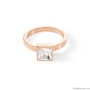 Кольцо Coeur de Lion, Brilliant Square Rose Gold, 0500/40-1822 60