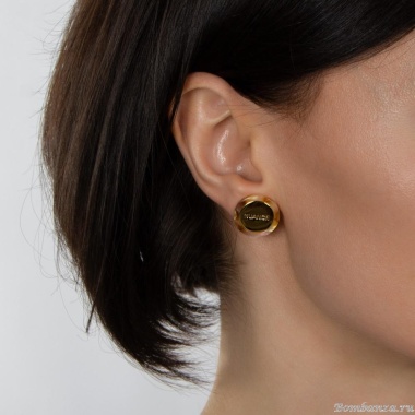 Серьги Nuance, асимметричные, с перламутром, NFN-24.01-033 золотистый