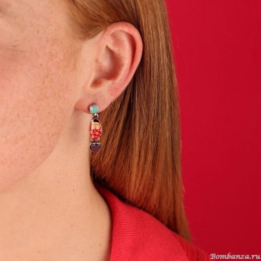 Серьги TARATATA, Nanas, асимметричные, со смолой и гематитом, TT-W24-03933-10M серебристый Серьги TARATATA, Nanas, асимметричные, со смолой и гематитом, TT-W24-03933-10M серебристый