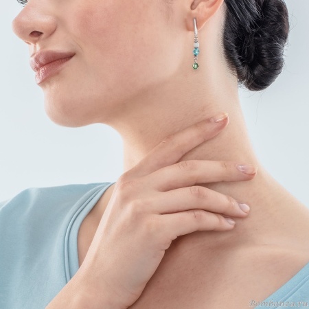 Серьги Coeur de Lion, Mint Green, 4239/21-0522. Германия