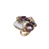 Кольцо Alcozer&J, паук, жемчуг, гранат, сапфир, AL2312-A108LB23 золотистый Кольцо Alcozer&J, паук, жемчуг, гранат, сапфир, AL2312-A108LB23 золотистый