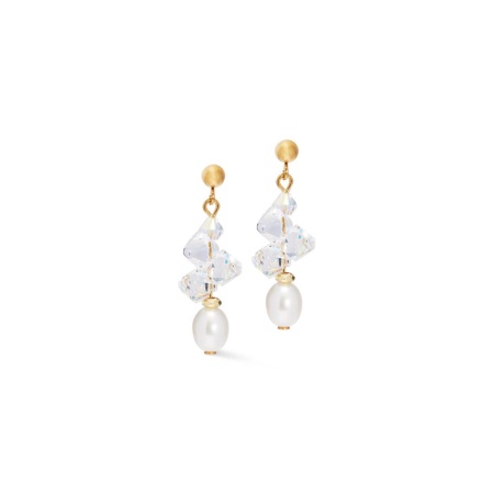 Серьги Coeur de Lion, Crystal-Gold, 1136/21-1816