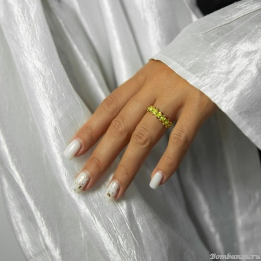 Кольцо Catherine Bijoux, Crystal's dance, разъемное, с кристаллами, CB25.1-5265DG мятный