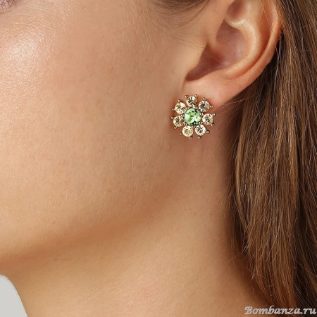 Серьги Dyrberg Kern, AUDE SG L.GREEN/GOLDEN, 440041