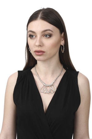 Колье Ciclon, Petalos, металл с кожей, CN-191816 