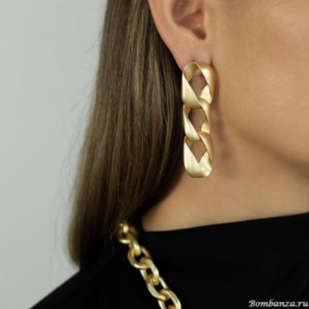 Серьги Dansk Copenhagen, Anastazia, с крупными звеньями, DNSK25.2-3C2407016 золотистый