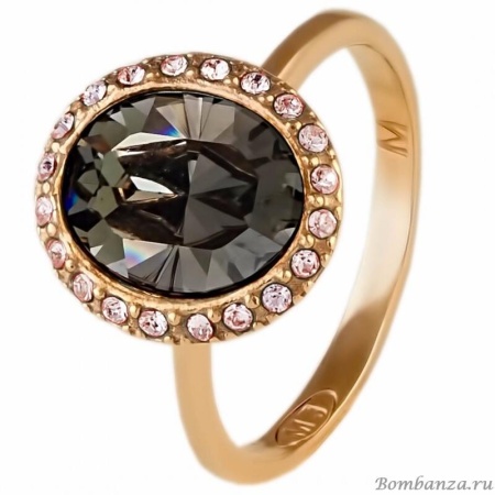 Кольцо Sensuelle gold Black Diamond, MJ Paris, Swarovski ®