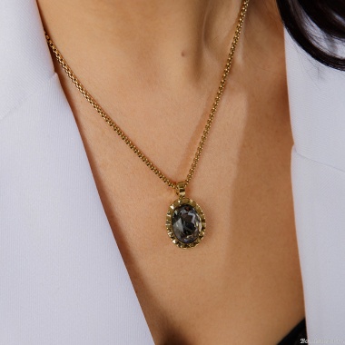 Браслет Qudo, TIVOLA UNICA big (G/P) Black diamond, 189540 Браслет Qudo, TIVOLA UNICA big (G/P) Black diamond, 189540