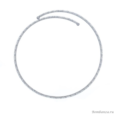 Колье Moon Paris, Ringo Queen, гривна, с кристаллами, MRQ-24.05-027 серебристый