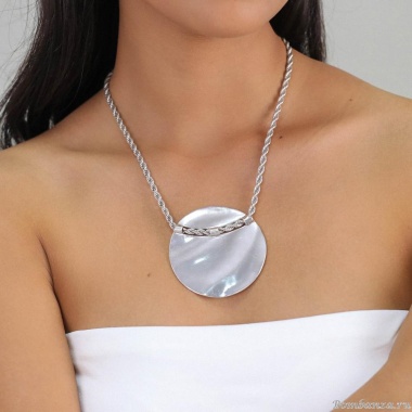 Колье Ori Tao, Couture, фактурный металл, OT24.1-15-31720 серебристый