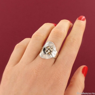 Кольцо TARATATA, Cox, разъемное, со смолой и краской, TT-T25-04403-10L серебристый