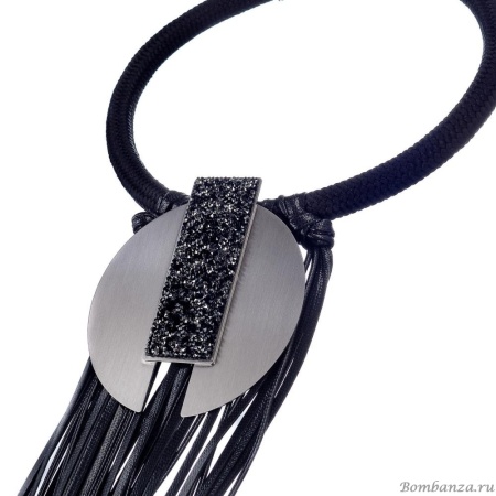 Колье Katerina Vassou, Selene, с кристаллами, KV23-307147B черный