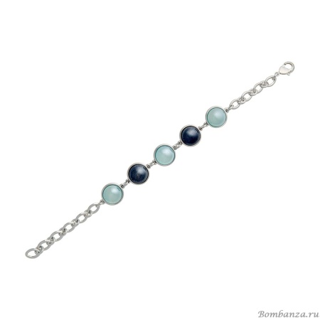 Классический браслет Possebon, Pearl B.S.Agate-Sodalite C1362.21.22 BL/S