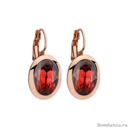 Серьги Qudo, Tivola, красный кристалл, 303164 R/RG, красный