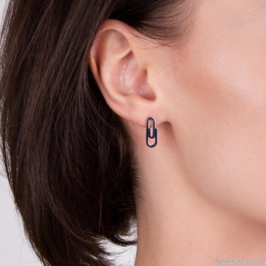 Серьги Moon Paris, Ikita, в форме скрепки, MIK-22.03-023 серебристый Серьги Moon Paris, Ikita, в форме скрепки, MIK-22.03-023 серебристый