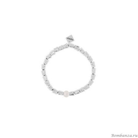 Браслет VIDDA, Treasure, стрейч, с жемчугом, VD22-01531 серебристый