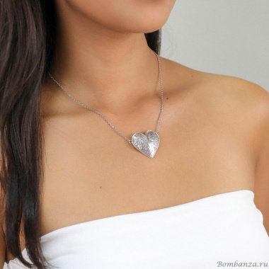 Колье ORI TAO, Alegria, с сердцем, OT24.1-15-31732 серебристый