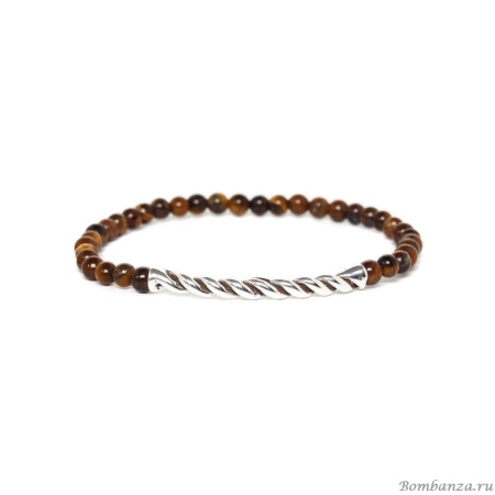 Браслет Nature Bijoux, Spiral, с тигровым глазом, NB24.1-13-43031 коричневый