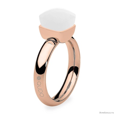 Кольцо Qudo, Firenze white 16.5 мм, 611160 BW/RG