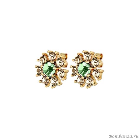 Серьги Dyrberg Kern, AUDE SG L.GREEN/GOLDEN, 440041