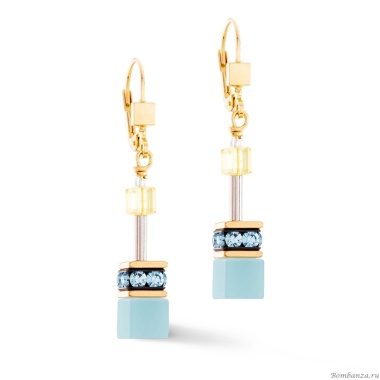 Серьги Coeur de Lion, Turquoise-Yellow, 2838/20-0601 Серьги Coeur de Lion, Turquoise-Yellow, 2838/20-0601