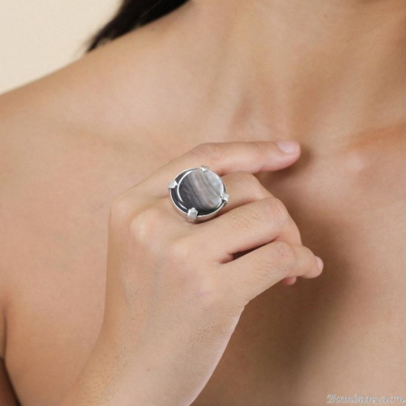 Кольцо Nature Bijoux, Gotborg, разъемное, с перламутром, NB25.2-19-25922 серый