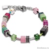 Набор из 2 браслетов Coeur de Lion, Green-Pink Crystal