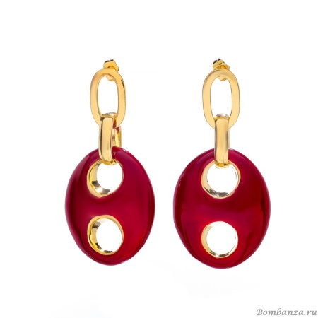 Серьги Francesca Bianchi, с эмалью, FB25.2-BSOR21 красный