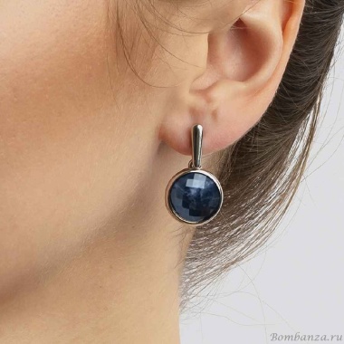 Серьги Possebon,  pearl sodalite