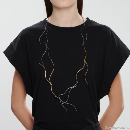 Колье Katerina Vassou, Willow, с изогутыми стержнями, KV23-306562 серебристый