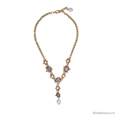 Колье Celeste G, с жемчугом и кристаллами Swarovski, CS24.2-1375mod золотистый