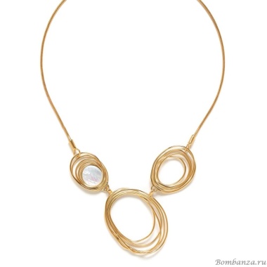 Колье ORI TAO, Typhoon, с перламутром, OT24.1-15-31650 золотистый