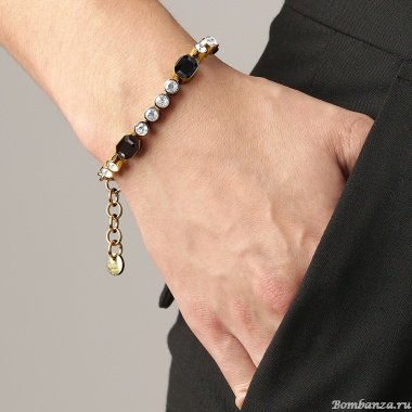 Браслет Dyrberg Kern, GRIVNA SG BLACK / CRYSTAL, 470091 Браслет Dyrberg Kern, GRIVNA SG BLACK / CRYSTAL, 470091