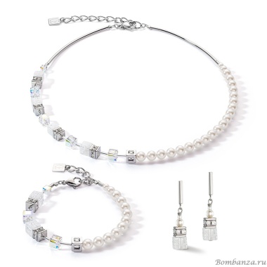 Серьги Coeur de Lion, White, 5086/21-1400 Серьги Coeur de Lion, White, 5086/21-1400