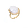 Кольцо Moon Paris, с жемчужной вставкой, Mo-Y24.06-005 белый, 18