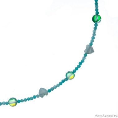 Колье Lanzerotti, Ispirazione, амазонит, перламутр, хрусталь, LZ-24.10-406 бирюзовый