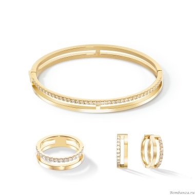 Кольцо Coeur de Lion, Crystal-Gold, 0136/40-1816 60