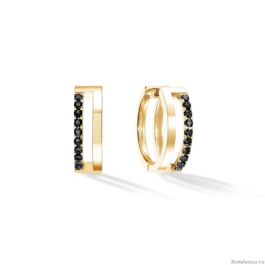 Серьги Coeur de Lion, Black-Gold, 0136/21-1316 Серьги Coeur de Lion, Black-Gold, 0136/21-1316