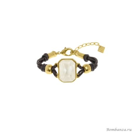 Браслет VIDDA, Lily, кожаный, с кристаллом Swarovski, VD25.1-02083 хрустальный