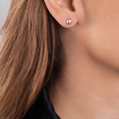 Пуссеты Moon Paris, с жемчугом, Mo-Y24.11-068 розовый