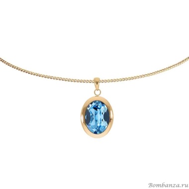 Колье Qudo, TIVOLA big G aquamarine, 404528.1 BL/G Колье Qudo, TIVOLA big G aquamarine, 404528.1 BL/G